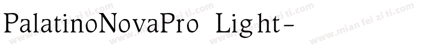 PalatinoNovaPro Light字体转换